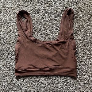 Skims Summer Mesh Scoop Bralette Cocoa Size XL NEW